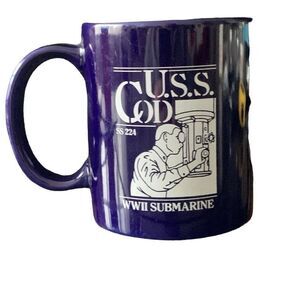 Pre Owned USS COD SS 224 WWII Submarine 50th Anniversary VJ Day Mug